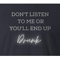 thumbnail image 2 of 9 Crowns Men's Dont Listen Funny T-shirt (Dontlisten-Navy, Small), 2 of 3