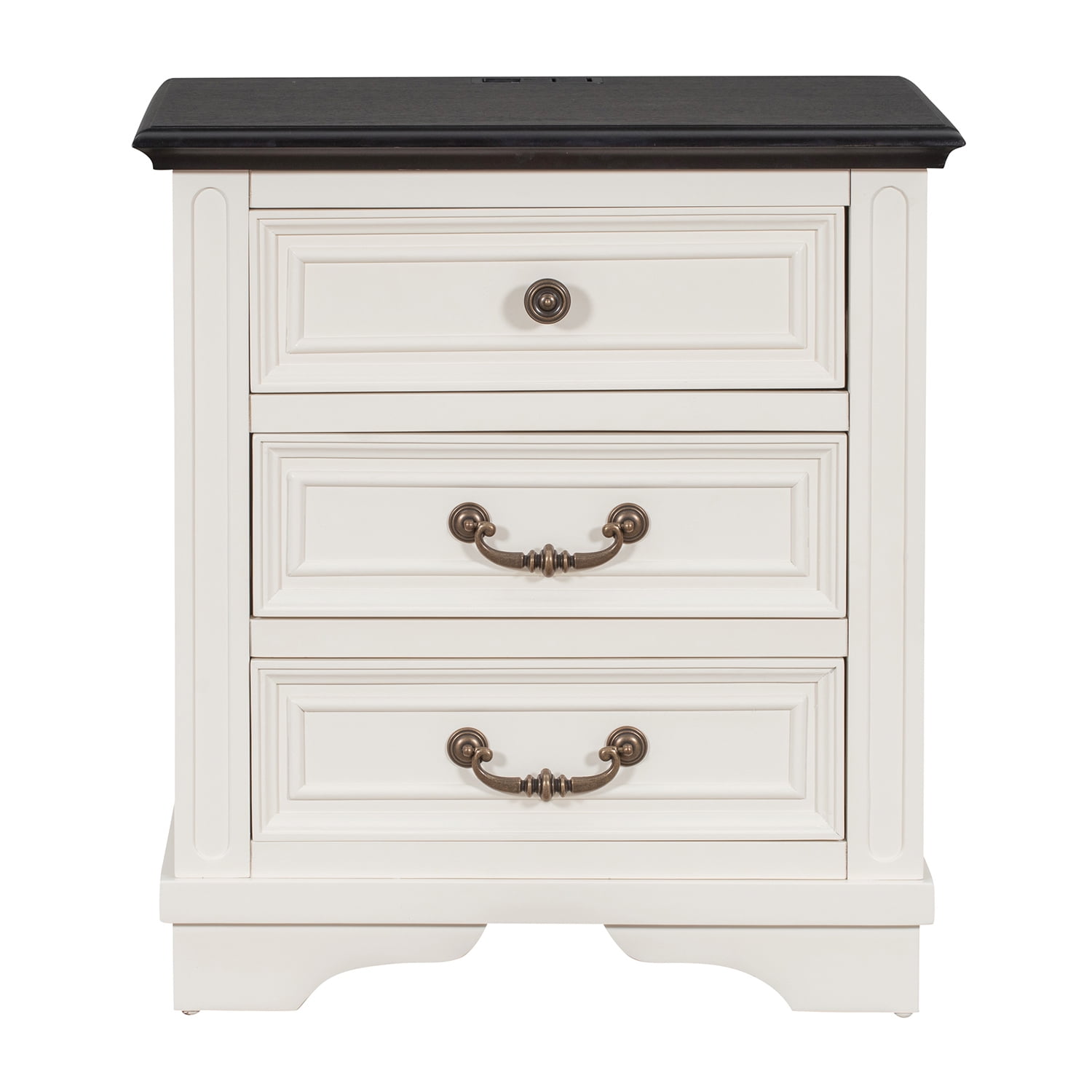 Kadyn 3 Drawers Nightstand, Bedside Table with Charging Station and USB Ports, End Table for Living Room and Bedroom, Beige Kadyn 3 Drawers Nightstand, Bedside Table with Charging Station and USB Ports, End Table for Living Room and Bedroom, Beige