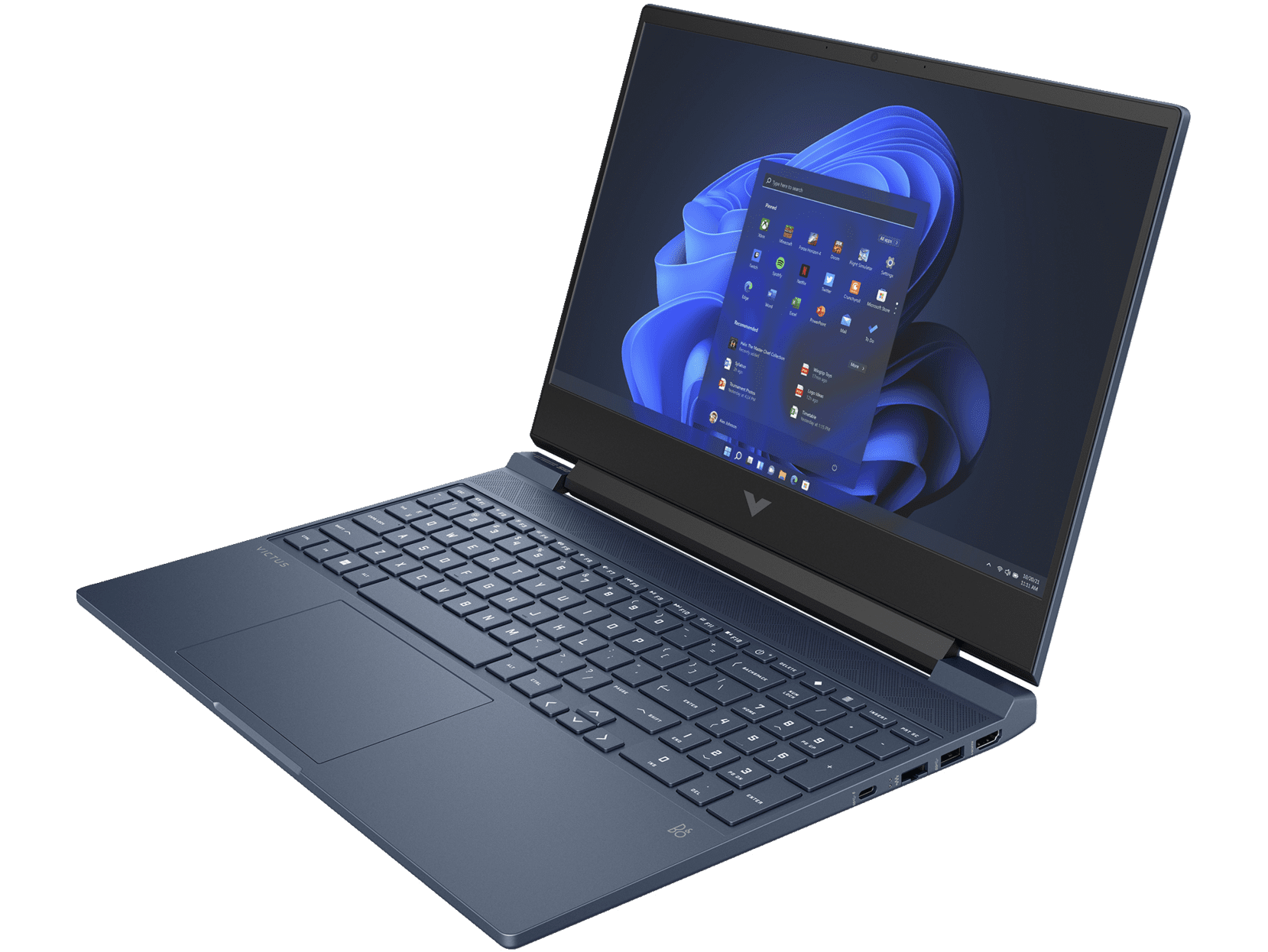 HP Victus 15 Premium Gaming Laptop 15.6" FHD IPS Anti-glare 144Hz Intel 8-core i5-12450H 16GB DDR4 512GB SSD GeForce RTX 3050 Backlit B&O Fast Charging Win11 Blue