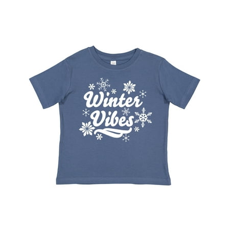 

Inktastic Winter Vibes with Snowflakes Gift Toddler Boy or Toddler Girl T-Shirt