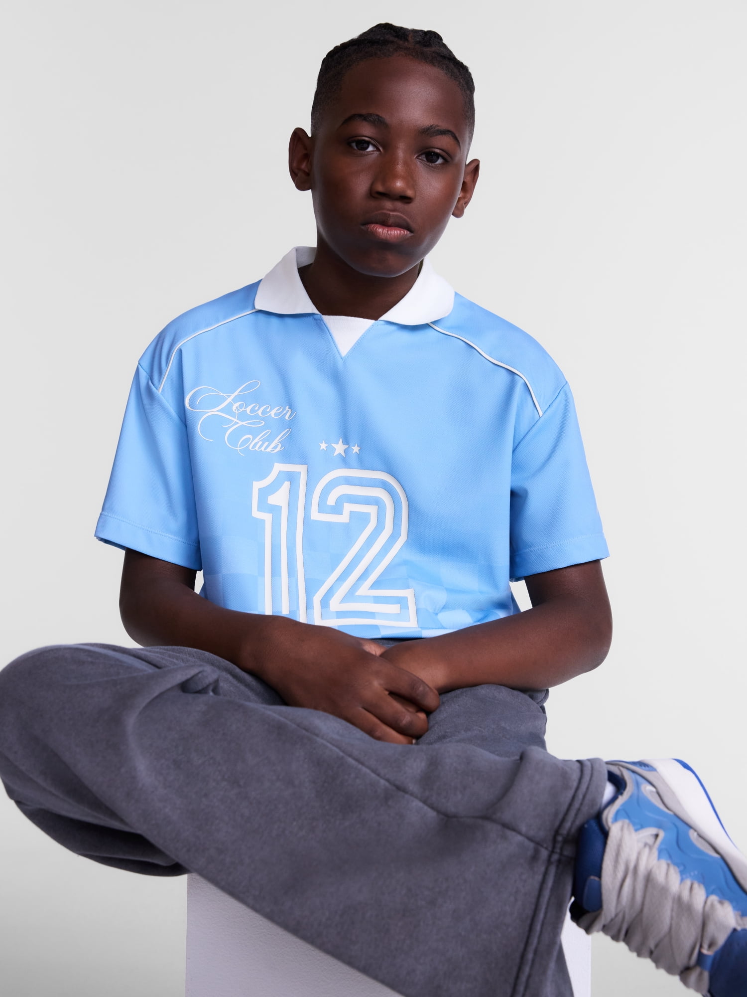 Weekend Academy Boys Soccer Jersey with Short Sleeves, Sizes 4-18