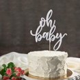 thumbnail image 1 of Cake topper Qertesl con brillo plateado Oh Baby, 1 of 7