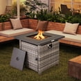 thumbnail image 6 of GLINTEX 29 Inch Propane Rattan Firepit Table with Lava Rocks and Protective Cover, Fire Pit Tab, Grayle, 6 of 7