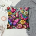 thumbnail image 2 of Nawypu Butterfly Series Throw Pillow Cases Colorful Blossoming Flowers Decorative Cushion Cover for Home Sofa Garden Outdoor Decor Pillowcase (Colorful Butterfly), 2 of 5