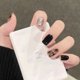 thumbnail image 2 of YKHMYB 24 Piezas Por Caja De Uñas Postizas Floreciente Negro Dulce Arte Fresco Plata Purpurina De Gama Alta Uso Para Enviar Archivos Gao Jiahui unisex, 2 of 2