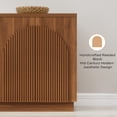thumbnail image 4 of Brafabhome 55" Wide Fluted Sideboard with 4 Arched Reeded Doors, Modern Credenza Storage Buffet Cabinet with Adjustable & Removable Shelves for Living Room & Dinning Room | Walnut, 4 of 7