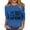 Blue, variant on Women's T-Shirts America 250 Patriotic Flag Graphic Crew Neck 3/4 Sleeve Anniversary Top