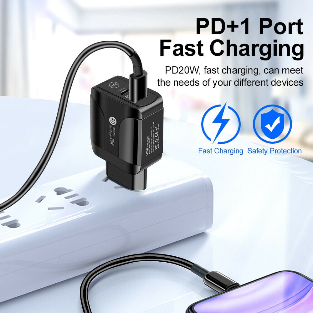 For Iphone 12 Pro Max Samsung w Pd Qc 3 0 Fast Wall Charger Usb Power Adapter Walmart Com Walmart Com
