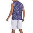 thumbnail image 2 of Sikiie Lavender Flowers Basketball Jersey Reversible Men's Mesh Athletic Sports Shirts Training Practice S-4XLLarge, 2 of 6