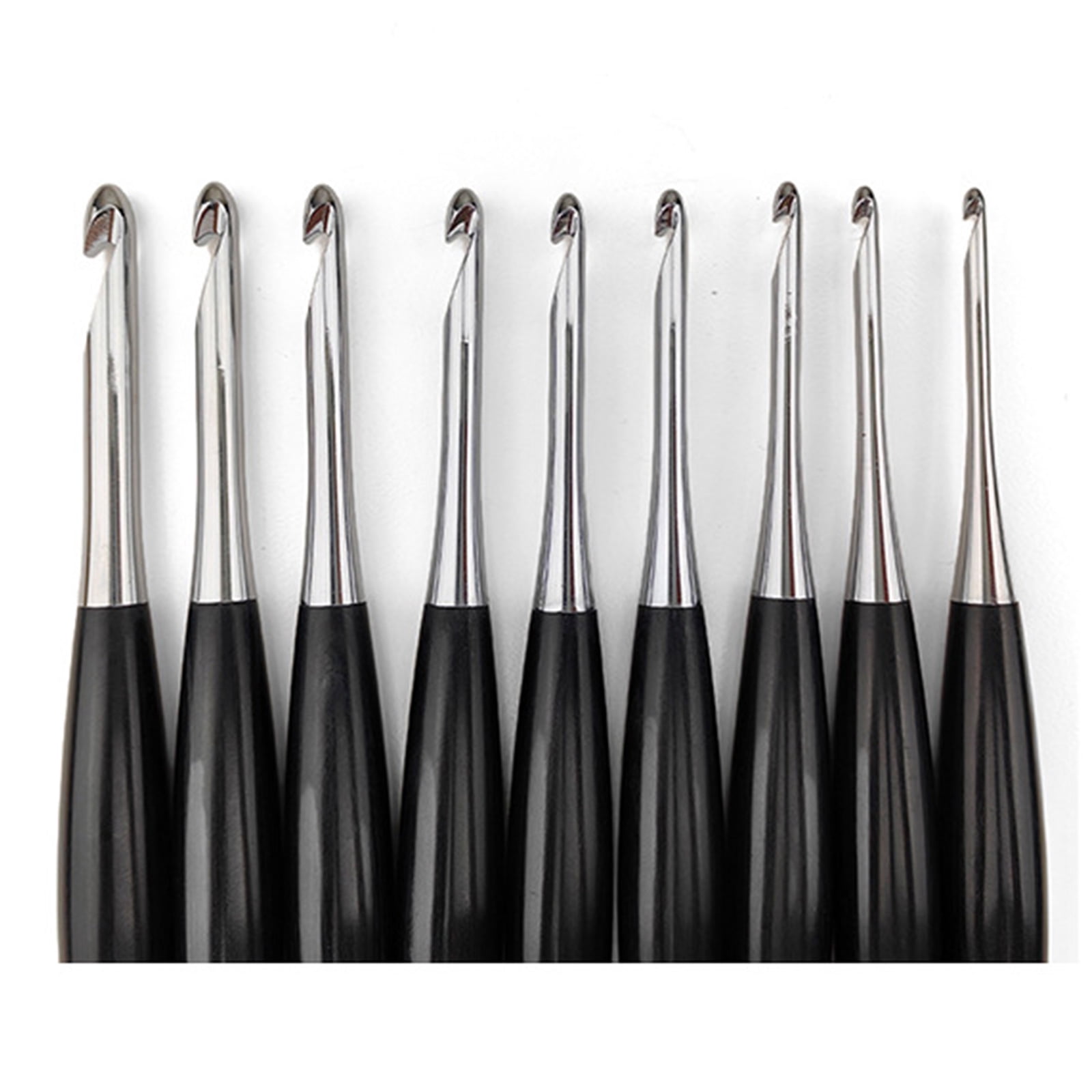 1 Set 3.5mm-8.0mm Crochet Needle Ergonomical Crochet Hook Handle Knitting Needle Craft Supplies