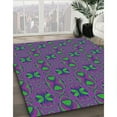 thumbnail image 2 of Ahgly Company Indoor Rectangle Patterned Bright Purple Abstract Area Rugs, 2' x 3', 2 of 6