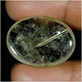 thumbnail image 2 of 32.05Cts Marvelous Natural Rutilated Quartz Oval Cabochon Loose Gemstone, 2 of 2