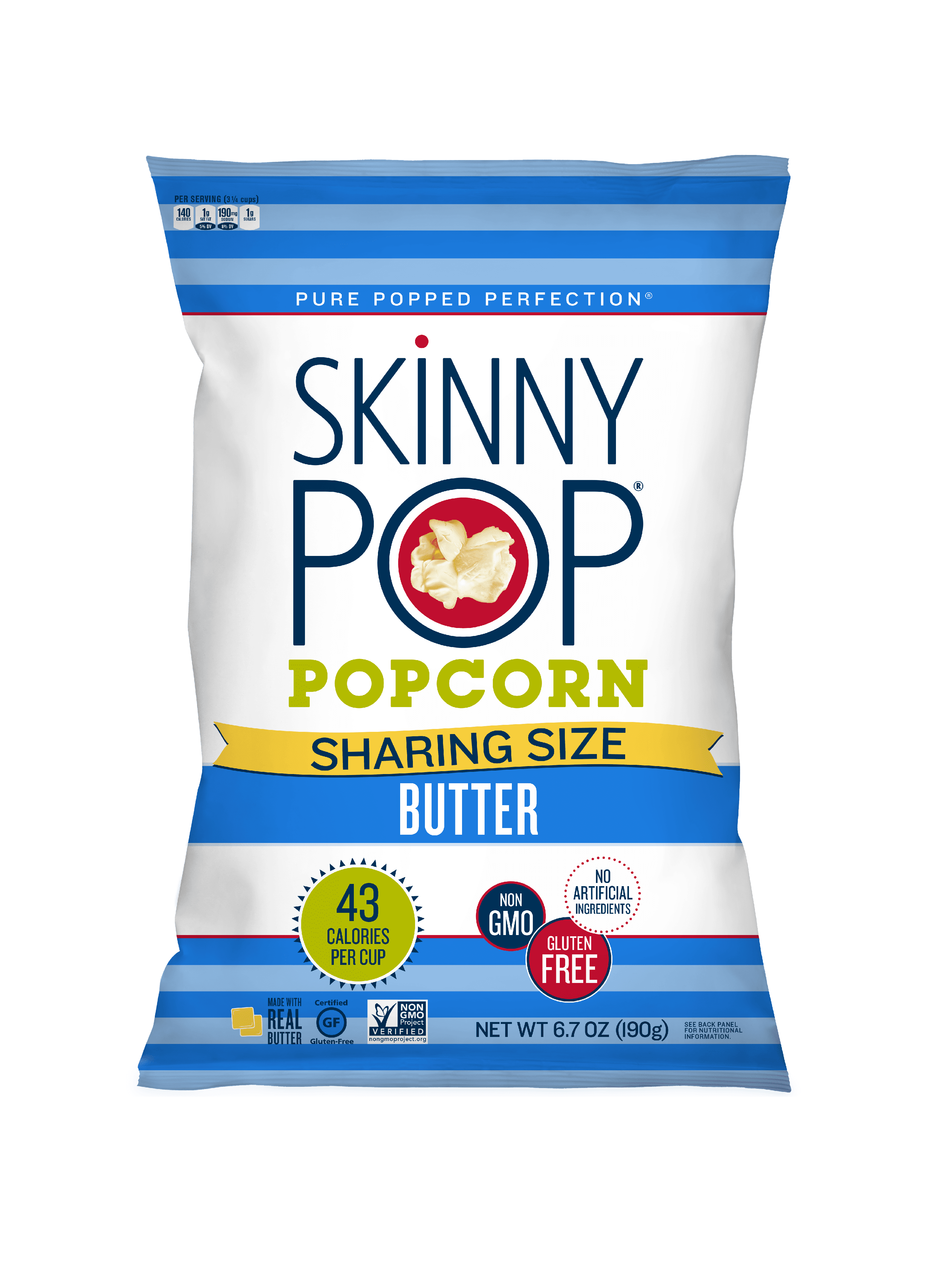 SkinnyPop Butter Popcorn, 6.7 Oz.