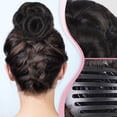 thumbnail image 5 of LHWEN Clip Flower Bud Head Bride Hair Accessories Insert Comb Hair Bun Ball Head Nine Flower Wig Hair Bag Beauty Salon Straight Hair Fun Lace Wavy Curls Braided Hair Synthetic Hair bohon Perfect, 5 of 7
