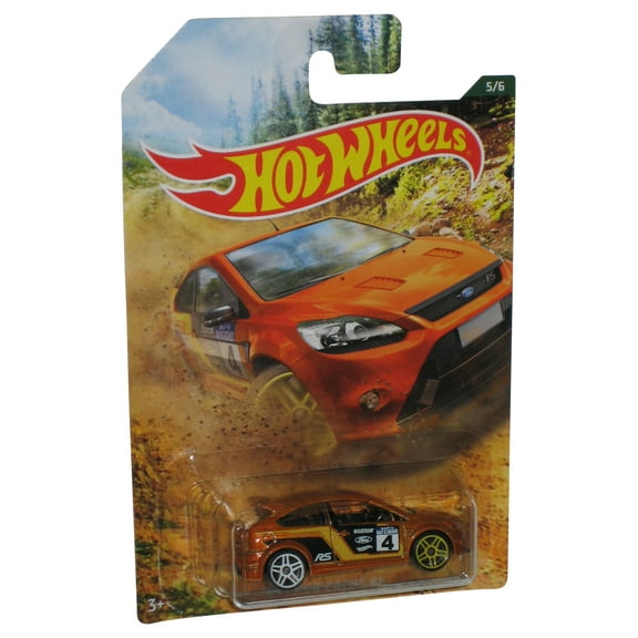 Hot Wheels Orange '09 Ford Focus RS (2018) Mattel Toy Car 5/6