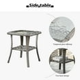 thumbnail image 3 of Vcatnet 3 Pieces Patio Furniture Outdoor Wicker Swivel Rocking Chairs with Side Table for Garden,Poolside,Black, 3 of 6