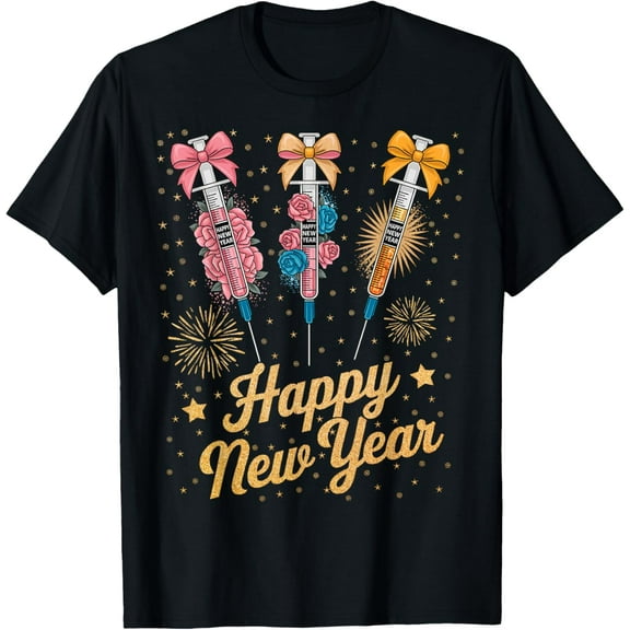 Nurse New Years Shirt Women Nurse Happy New Year Nurse T-Shirt Shirts