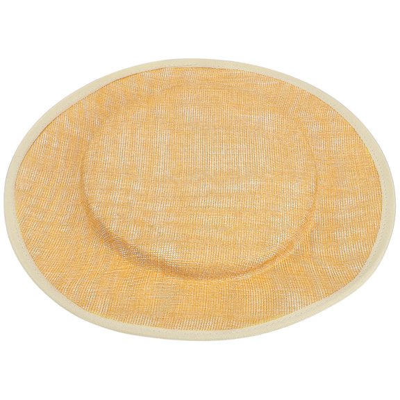 Hemoton Wommen Sinamay Base Cocktail Hat Fascinator Round Base Hat Round Base Millinery DIY Craft Accessory Yarn Hat Bottom (Apricot)