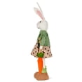 thumbnail image 2 of STPgoods Marigold the Bunny Easter Figurine 18.5" (47 cm) Fabric Easter Decoration Standing Decoration Easter Collectible Figurine Holiday Decor Tabletop Favor Figurine, Green and Beige, 2 of 6