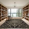 thumbnail image 2 of ODIKA 9'x12' Washable Area Rug Boho Vintage Floral Scroll Border Accents Oriental Medallion With Playful for Dining Room, Basement, Large Office, Non-Slip Chair-Friendly, 2 of 7