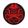 thumbnail image 2 of DouZhe Waterproof Spare Tire Cover, Red Monster Octopus Prints Adjustable Wheel Covers Fit for Jeep Trailer RV SUV Car, 17 inch, 2 of 7