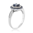 thumbnail image 6 of Gem Stone King 925 Sterling Silver Blue Sapphire Engagement Ring for Women | 1.62 Cttw | Oval Cut 7X5MM | Gemstone Birthstone | Available in Size 5, 6, 7, 8, 9, 6 of 7