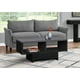 thumbnail image 2 of Mesa de centro - Tapa negra / gris con almacenamiento Monarch Specialties I 2807, 2 of 2