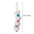 thumbnail image 2 of Multi-Colored Birdcage Toy with Cinerite Stone String for Parrots and Large Cages 12.5 inches, 2 of 4