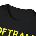 thumbnail image 3 of Mens Softball Dad Like A Baseball Dad Bigger Balls Unisex Softstyle T-Shirt, 3 of 4