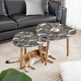 thumbnail image 2 of Set of 2 Triangle End Table Geometric Archways Curved Lines Straight Lines Set of 2 Side Tables End Tables, Nesting Tables for Living Room, 2 of 5
