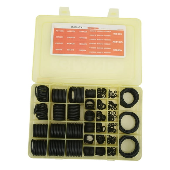 O Ring Grommets,383 Pieces O Ring Rubber O Rings Kit Air Conditioning System Seal Kit High-Precision Functionality