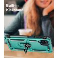 thumbnail image 3 of Wekity Galaxy A12 Case with Tempered Glass Screen Protector and Grip Ring Kickstand, Military Grade Protective Cover Magnetic Finger Loop Stand Phone Cases Compatible for Samsung Galaxy A12, Blue, 3 of 5