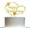Gold, variant on Happy Anniversary Glitter Cake Topper, Party Decorations, Sturdy Doubled Sided Glitter, Acrylic Stick (Red)