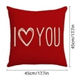 thumbnail image 3 of Valentine's Day Pillow Cover, Linen Pillowcase With Stripes Red Love Heart, Decorative Outdoor Cushion Case for Sofa Couch, Anniversary Decor D, 3 of 6