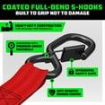 thumbnail image 5 of Rhino USA Heavy Duty 2" x 10' Retractable Ratchet Straps 3,033lb Break Strength (Red 2-Pack), 5 of 8