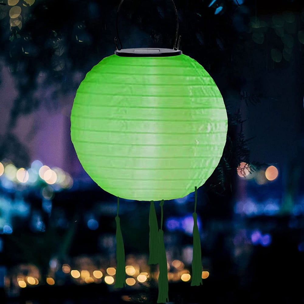 LED Solar Lantern Lamp Waterproof Outdoor Festival Wedding Decor Hanging Lights