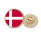 thumbnail image 1 of Broche de oro metálico circular Unbranded bandera nacional Dinamarca Europa, 1 of 3