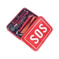 thumbnail image 2 of HLONK 4pcs SOS Outdoor Survival Emergency Tool for Wire Saws Folding Compass Multi-Purpose Plier with Flashlight Fire Starter Whistle Storage Box (Red), 2 of 6