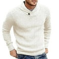 thumbnail image 2 of Dpytoraw Men's Casual Sweater Pullover Long Sleeve High Collar Slim Knit Sweater, 2 of 3