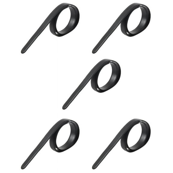 5X Luxury Men's Leather Automatic Ribbon Waist Strap Belt Without Buckle Black