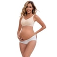 thumbnail image 5 of DARING DIVA Ice Silk Maternity Panties Under the Bump Briefs 3XL 1 Beige 1 White, 5 of 6