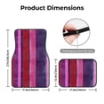 thumbnail image 2 of Crystal Fleece Car Floor Mats Set Of Four - Bottom Injection Molded For Easy Installation To Prevent Interior Contamination Suitable For Most Cars Mediumvioletred Stripe_4, 2 of 7