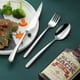 thumbnail image 5 of Elegante juego de cuchillos, tenedores y cucharas de acero inoxidable para carne, cuchara para café, postres y hielo para hotel, espesada, 5 of 5