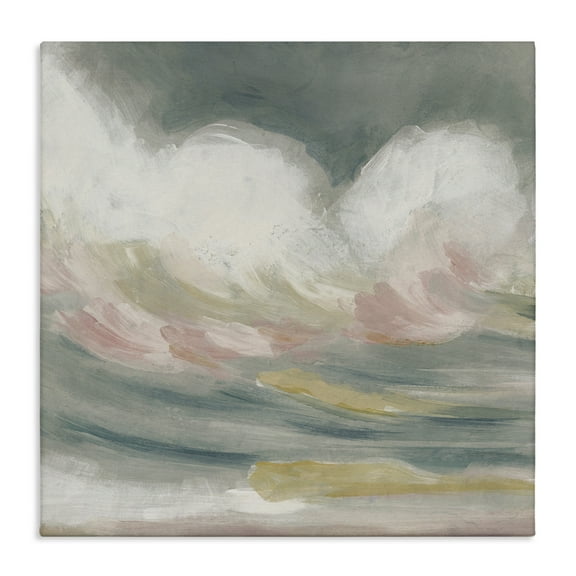 Stupell Industries Stormy Rolling Waves Landscape Painting Gallery Wrapped Canvas Art Print Wall Art, 17 x 17