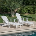 thumbnail image 2 of Munoz Reclining Wood Adirondack Chair with Footrest, Set of 2, White, 2 of 7