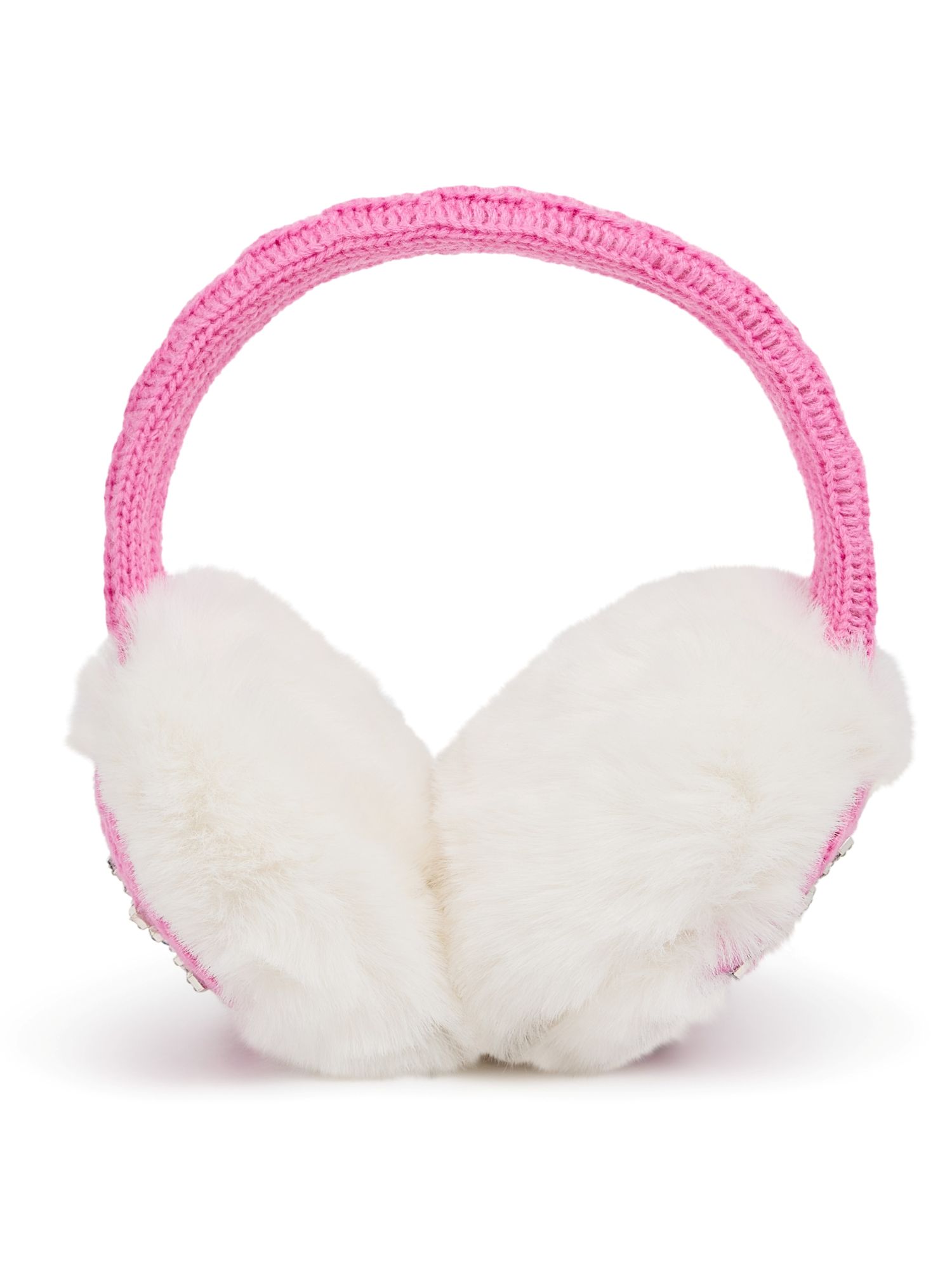 Packed Party Snow Cute Knit Earmuffs, Pink