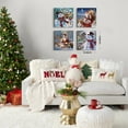 thumbnail image 2 of Christmas Decorations Snowman Wall Art Watercolor Red Santa Claus Canvas Pictures for Living Room Bedroom Christmas Party Home Decor Deer Painting Winter Artworks Kids Nursery Xmas Gifts 16x16" 4 Pcs, 2 of 6