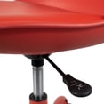 thumbnail image 6 of Swivel Task Chairs Armless Computer Desk Rolling Chairs for Home Office, Low-Back, Adjustable Height (Red), 6 of 6