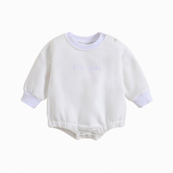 Baby Newborn Romper ClothesCotton Infant Newborn Baby Boy Girl Spring Fall Clothes Long Sleeve Bubble Sweatshirt Romper Cute Infant Outfit,bubble sweatshirt romper 12-18 Months