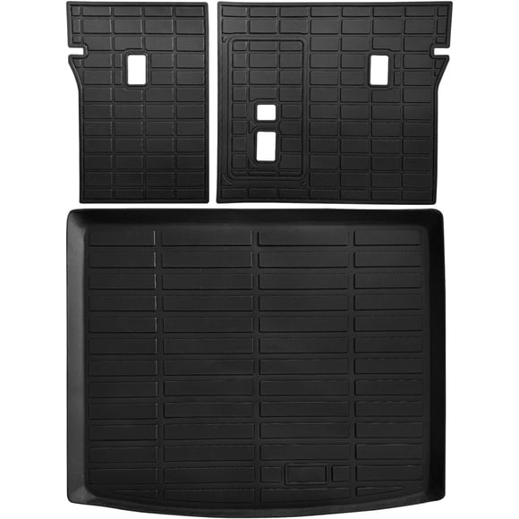 Cargo Mat for VW TAOS 2022-2025 (Not for FWD) 2 in 1 Cargo Liner Seat Backrest All-Weather TPE Black Trunk Mat Protector Accessories